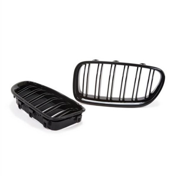 Grill sportowy podwojne zebrerka Gloss Black BMW 5 F10 F11 2010-2018