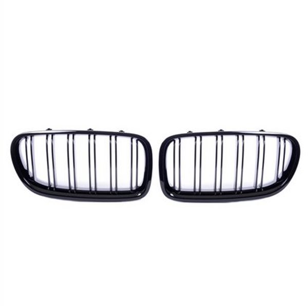 Grill sportowy podwojne zebrerka Gloss Black BMW 5 F10 F11 2010-2018