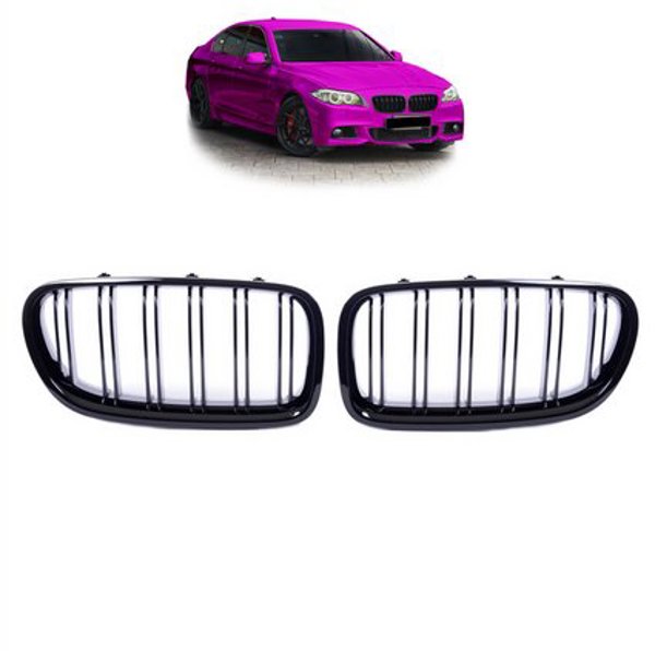 Grill sportowy podwojne zebrerka Gloss Black BMW 5 F10 F11 2010-2018