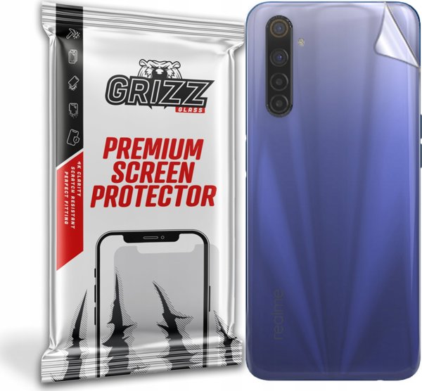 GrizzGlass Αυτοκόλλητο Προστατευτικό Πίσω Όψης για Realme 6, Εύκαμπτο, Διαφανές