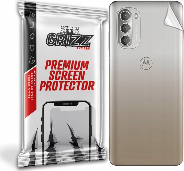 GrizzGlass Μεμβράνη Πλάτης για Motorola Moto G51 5G, Εύκαμπτη Προστασία με Satine Φινίρισμα