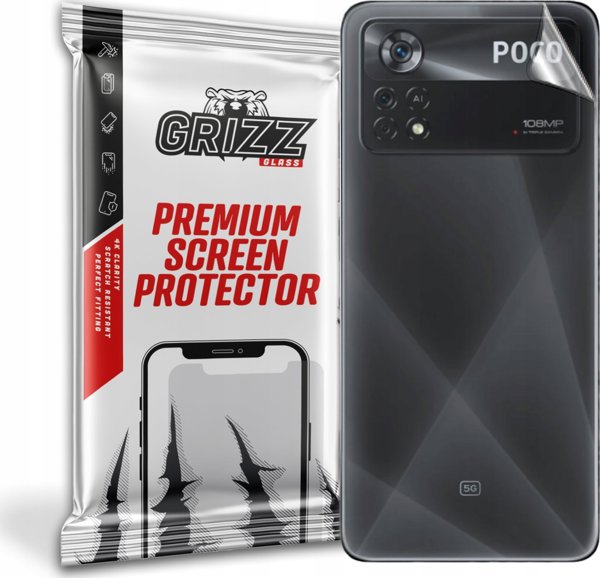 GrizzGlass Προστατευτική Μεμβράνη Πλάτης για Xiaomi POCO X4 Pro, Flexible & Anti-Fingerprint