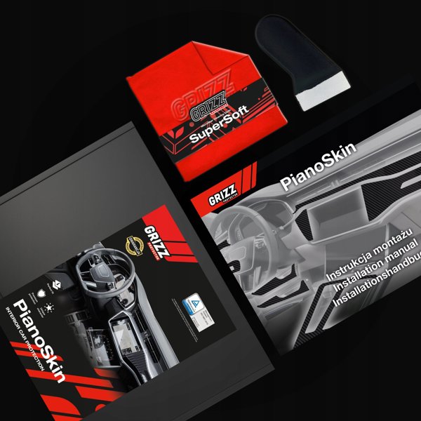 GrizzGlass PianoSkin Glossy Μεμβράνη Προστασίας Εσωτερικού για Toyota Corolla Cross (2019-2025) [7w1]