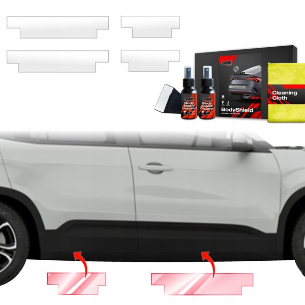 GrizzGlass Folia ochronna na progi BodyShield do Jeep Avenger (2023-2025) [4w1] (GRZ15442)