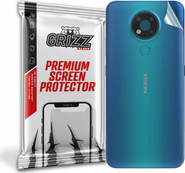 GrizzGlass Προστατευτική Μεμβράνη Πλάτης για Nokia 3.4, Εύκαμπτη & Ανθεκτική, Matte Finish