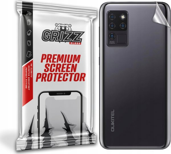 GrizzGlass Προστατευτική Μεμβράνη Πλάτης για Oukitel C21, Ανθεκτικό Αυτοκόλλητο Προστασίας