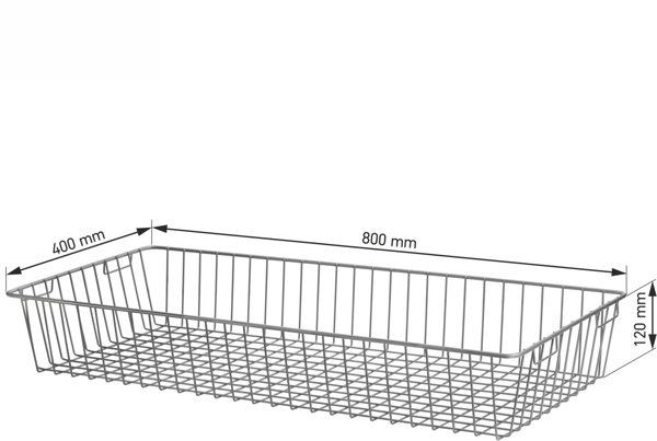 GRIDBASKET 795X410X120 MM GREY