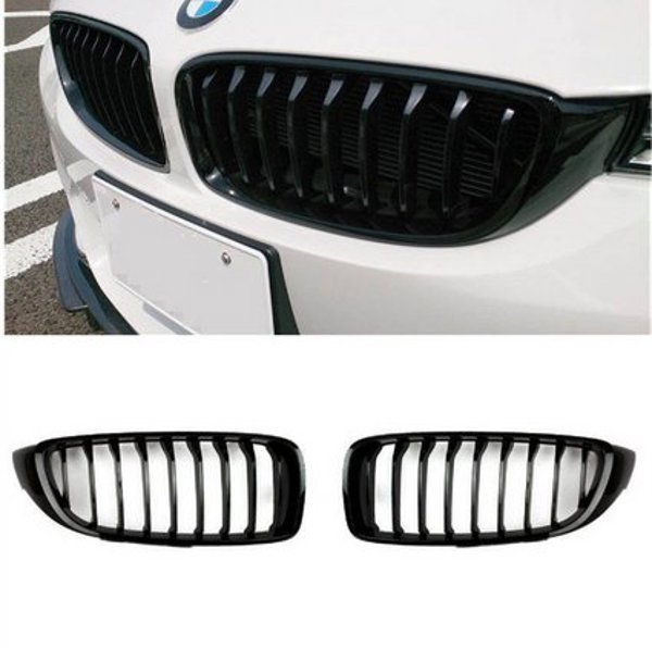 Grill BMW 4 F32 F82 F33 F83 F36 pojedyncze zebrka Gloss Black