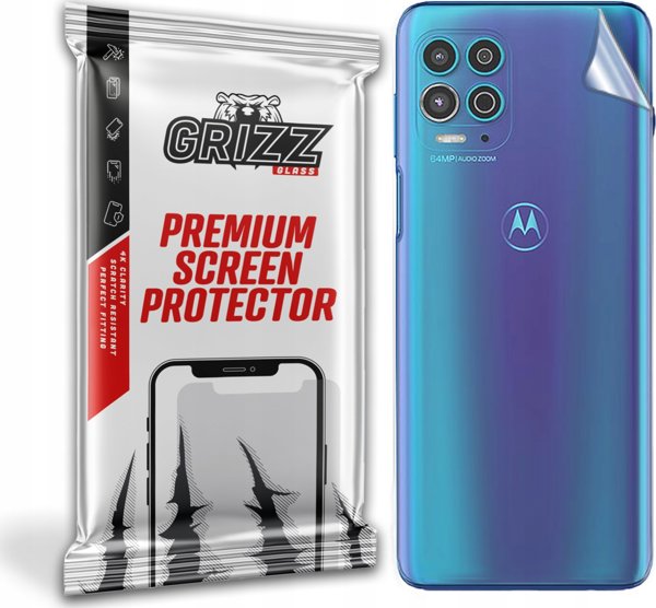 GrizzGlass Προστατευτική Μεμβράνη Πλάτης για Motorola Moto G100 5G, Ανθεκτική Μεμβράνη Προστασίας, Σατινέ Φινίρισμα