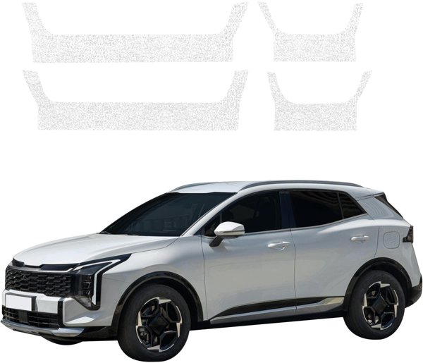 GrizzGlass Biała powłoka techniczna HeavyDuty White na progi do Kia Sportage 5 Facelift (2025-2026) [4w1] (GRZ21492)