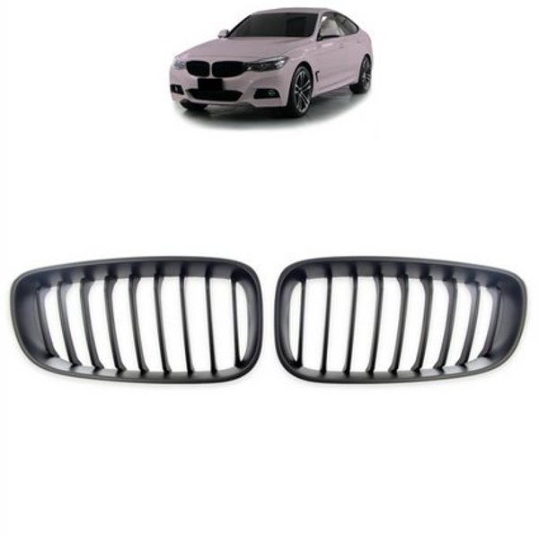 Grill sportowy pojedyncze zebrka Matt Black BMW 3 F34 Gran Turismo 2013-2020
