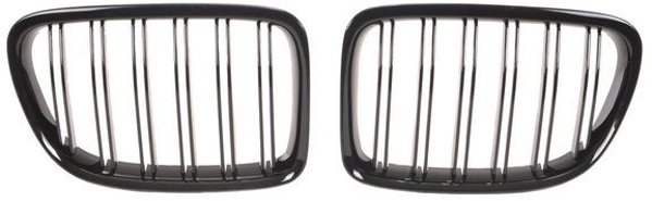 MTuning Γρίλιες BMW X1 E84 Διπλές Gloss Black (Σετ)
