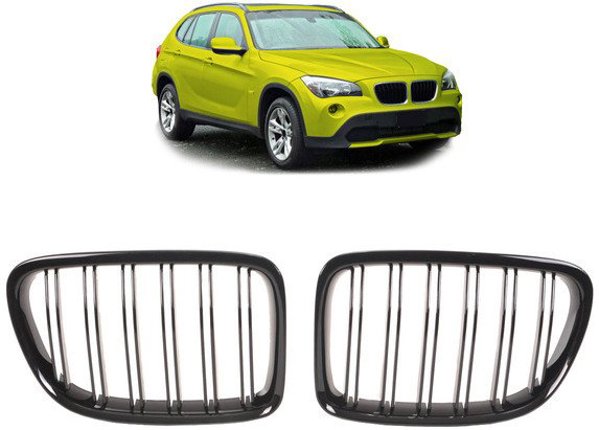 MTuning Γρίλιες BMW X1 E84 Διπλές Gloss Black (Σετ)