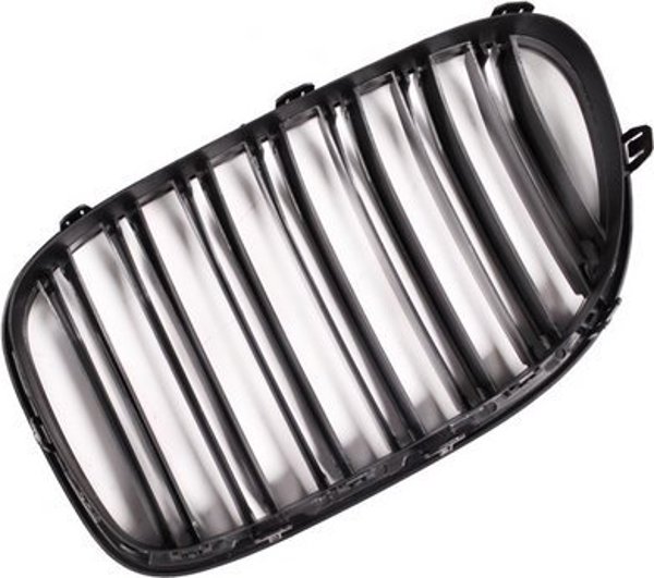 MTuning Αθλητική Μάσκα BMW 7 Series F01 F02 F03 F04 2008-2012, Διπλές Ραβδώσεις, Gloss Black