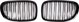 MTuning Αθλητική Μάσκα BMW 7 Series F01 F02 F03 F04 2008-2012, Διπλές Ραβδώσεις, Gloss Black