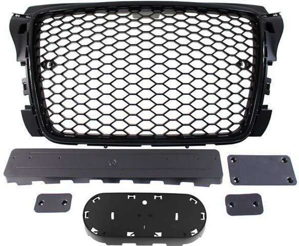 Grill Audi A3 8P Facelift RS-Style Bright Black PDC
