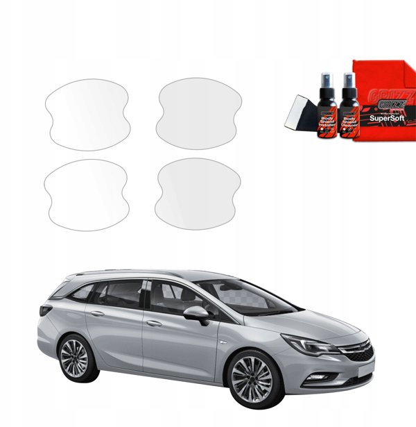GrizzGlass Μεμβράνη Προστασίας Χερουλιών BodyShield για Opel Astra J Estate 5D (2012-2015) [Σετ 4 τεμαχίων]