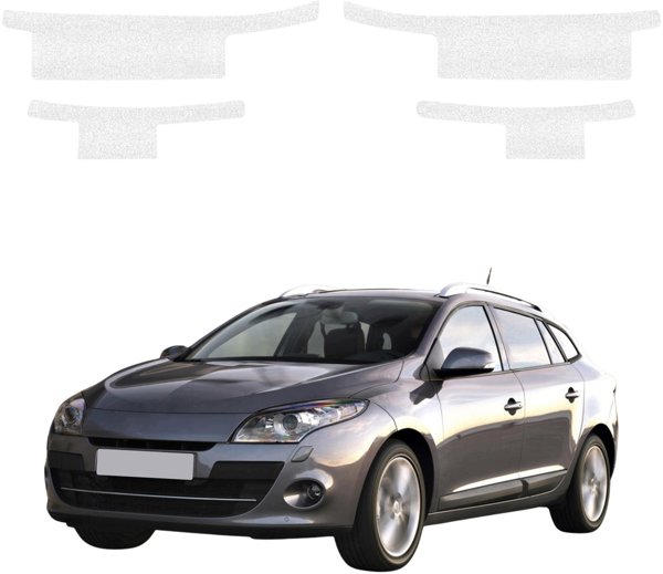 GrizzGlass Biała powłoka techniczna HeavyDuty White na progi do Renault Megane 3 Kombi 5D (2008-2012) [4w1] (GRZ21495)
