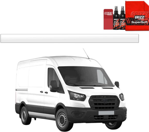GrizzGlass Bezbarwna folia ochronna BodyShield na lewy próg drzwi ładowni do Ford Transit (2020-2026) (GRZ22119)