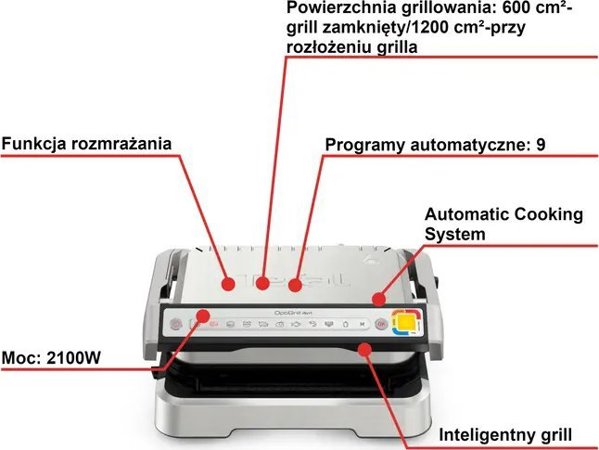 Grill elektryczny Tefal OptiGrill GC774D30