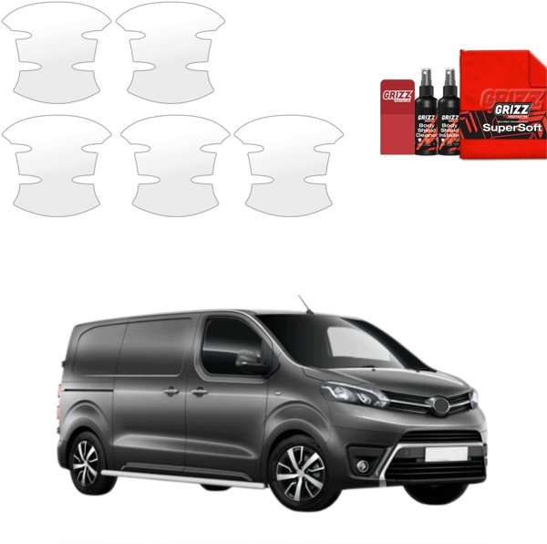 GrizzGlass Bezbarwna folia ochronna BodyShield pod klamki do Toyota Proace (2024-2026) [5w1] (GRZ22018)