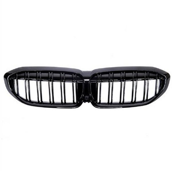 Γρίλια BMW 3 G20 G21 διπλά μπάρες Gloss Black