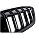 Γρίλια BMW 3 G20 G21 διπλά μπάρες Gloss Black