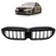 Γρίλια BMW 3 G20 G21 διπλά μπάρες Gloss Black