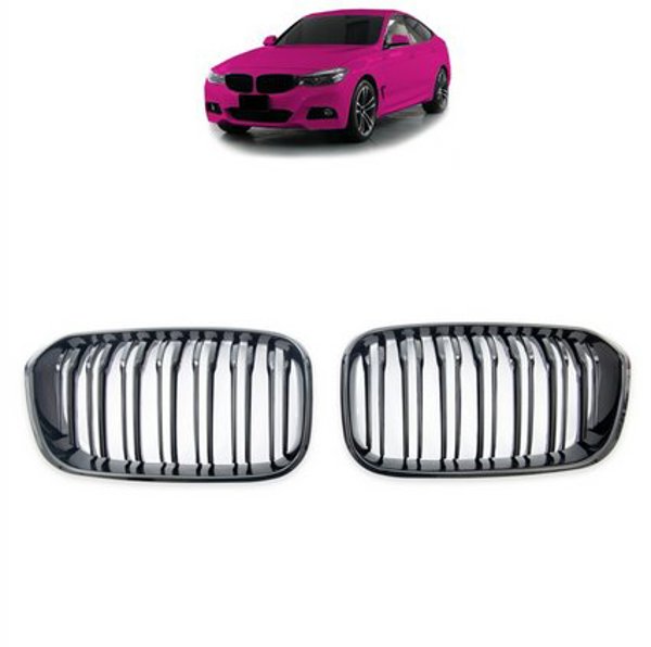 ΓΡΙΛΙΑ ΣΠΟΡ ΔΙΠΛΕΣ ΡΑΒΔΟΙ Gloss Black BMW 3 (F34) Gran Turismo 2013-2020