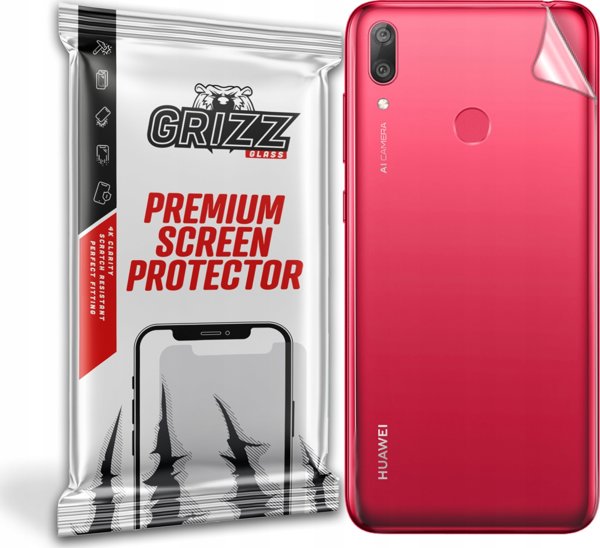 GrizzGlass Μεμβράνη Προστασίας Πλάτης για Huawei Y7 2019, Εύκαμπτη, Διάφανη, 1 Τεμάχιο