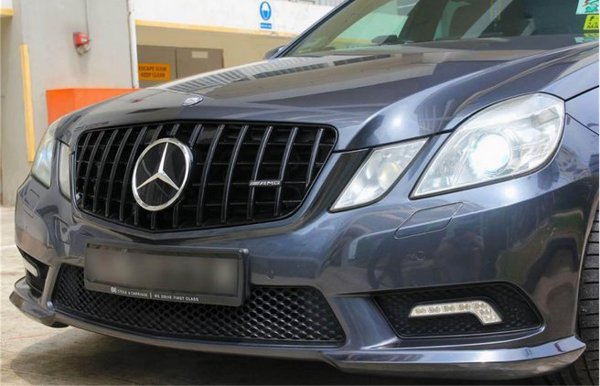 Grill sportowy GT Gloss Black MERCEDES E-Class W212 S212 przed liftem 2009-2013