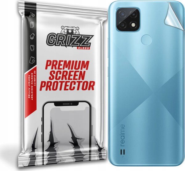 GrizzGlass Προστατευτικό Φιλμ Πλάτης για Realme C21, Εύκαμπτο, Ανθεκτικό στις Γρατζουνιές, Ματ