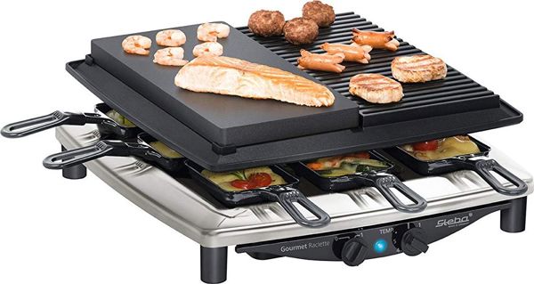 Grill elektryczny Steba RC 4 Plus Deluxe Czarno-srebrny