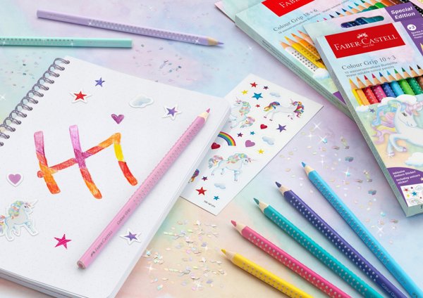 Faber-Castell Μολύβια Grip 2001 Unicorn, 24 Χρώματα, Σετ Χρωματιστά Μολύβια