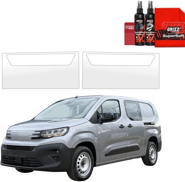 GrizzGlass Bezbarwna folia ochronna BodyShield na przednie progi do Peugeot Partner (2018-2026) [2w1] (GRZ21859)