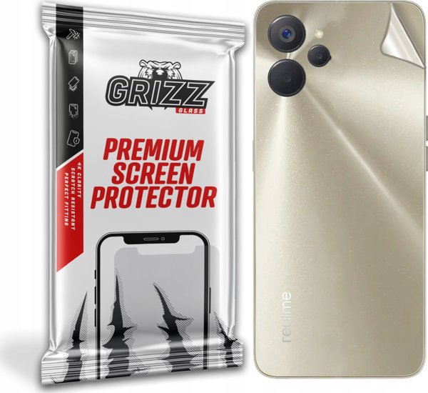 GrizzGlass Αυτοκόλλητο Προστατευτικό Πλάτης για Realme 9i 5G, Εύκαμπτο, Αντιχαρακτικό, Ματ Φινίρισμα