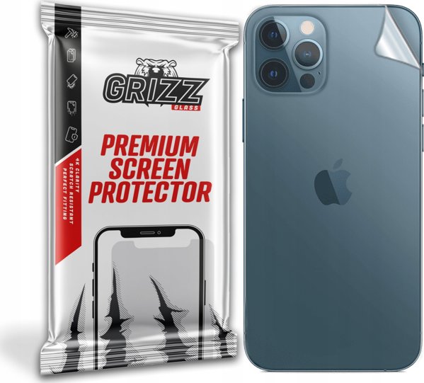 GrizzGlass Προστατευτικό Πίσω Όψης για Apple iPhone 12 Pro Max, Εύκαμπτο, Ανθεκτικό στις Γρατζουνιές, Satin Finish