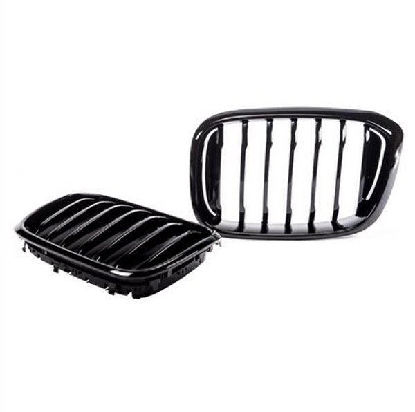 MTuning Αθλητική Γρίλια BMW X3 G01/F97 & X4 G02/F98 2017-2021, Gloss Black, Σετ Μονών Νεύρων