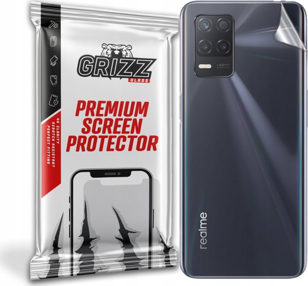 GrizzGlass Προστατευτικό Πίσω Φύλλο για Realme 8 5G, Εύκαμπτο Αυτοκόλλητο Προστασίας από Γρατσουνιές, Διάφανο