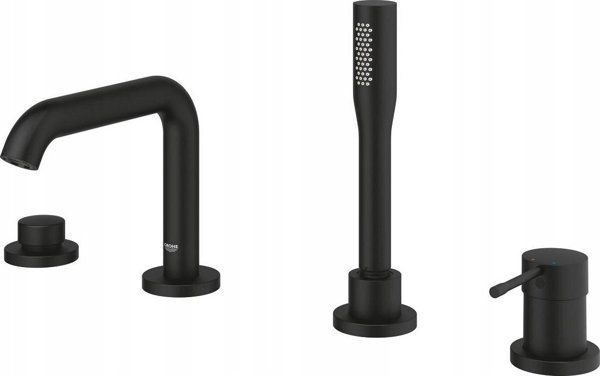 Grohe Grohe 4-otworowa bateria wannowa Essence czarny 25251KF1
