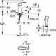 Grohe Grohe μπαταρία νιπτήρα Eurosmart μέγεθος S μαύρο ματ 231242433