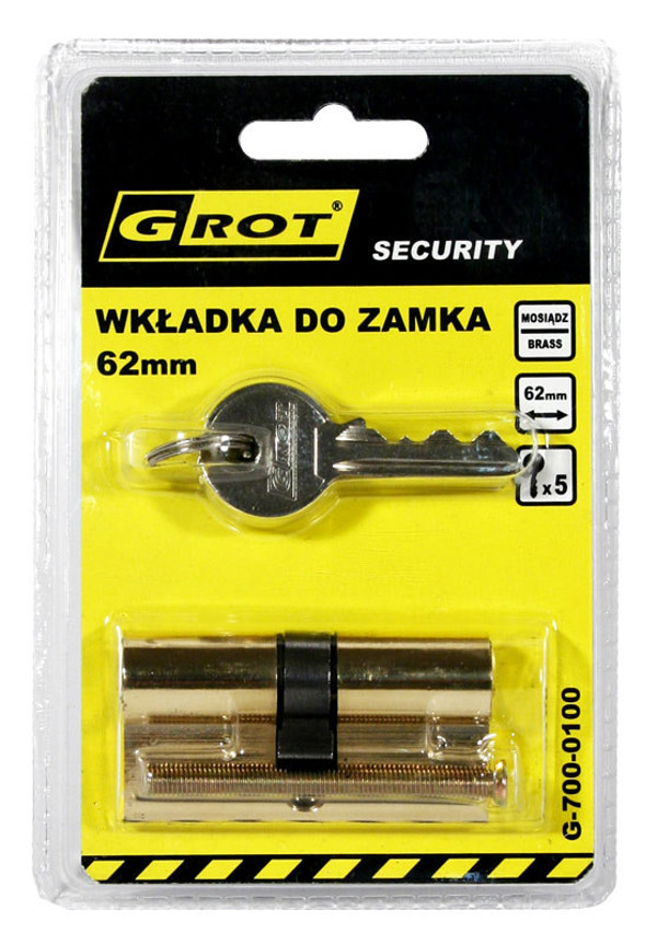 Grot Wkladka bebenkowa 31x31mm 62mm mosiadz 5 kluczy