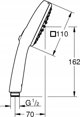Grohe χερολαβή ντους 2 ροές Tempesta Cube 110 μαύρο ματ 267462433