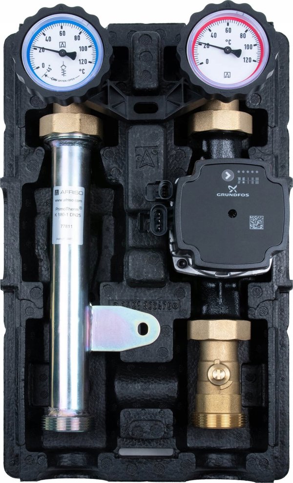 Afriso PrimoTherm K 180-1 DN25 GP Ομάδα Αντλιών με Αντλία Grundfos UPM3 Hybrid