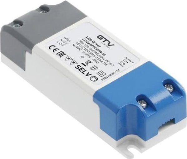 GTV Zasilacz LED PRO 12V 7W input 220-240V AC IP20 LD-ZASPRO07W-30