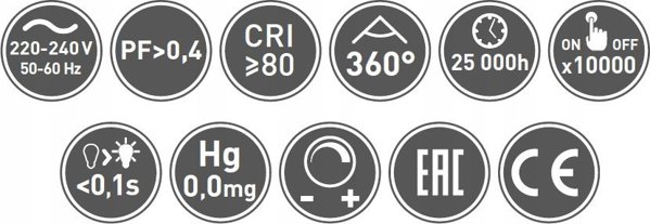 Λάμπα LED GTV LD-G93W25-32 2,5W G9 220-240V SMD 2835 θερμό λευκό AC 360°, με δυνατότητα ρύθμισης φωτεινότητας