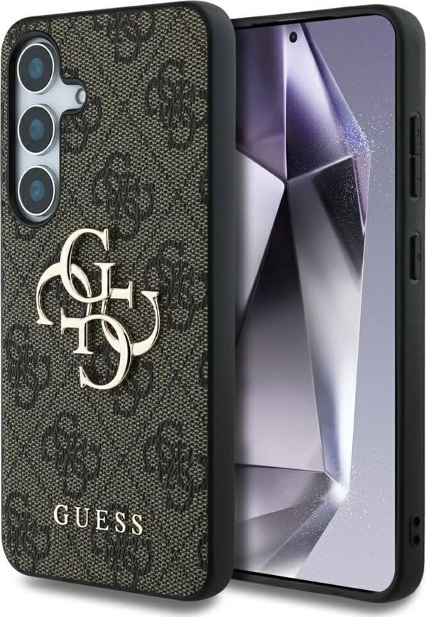 GUESS θήκη για SAMSUNG S25 GUHCS25S4GMGBR (4G PU Big Logo) καφέ