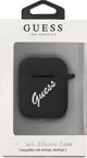 Guess Θήκη AirPods 1/2 Vintage Σιλικόνης με Κορδόνι - Μαύρο