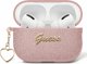 Guess Metallic Script Charm Case for AirPods 4 Pink