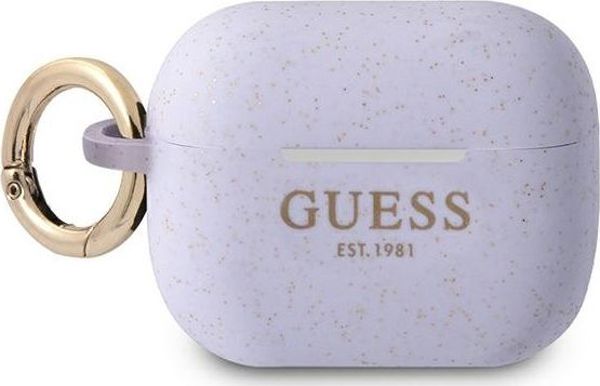 Guess Θήκη AirPods Pro Silicone Glitter - Μωβ Προστατευτικό Κάλυμμα Σιλικόνης
